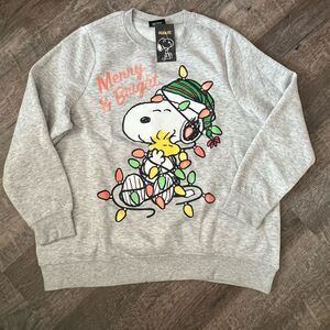 Peanuts Snoopy "Merry & Bright" Holiday Sweatshirt- Size 1X